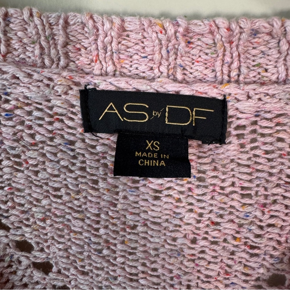 As by Df Womens Pink Long Sleeve Pullover Knit Sweater Top Size XS - Picture 10 of 10